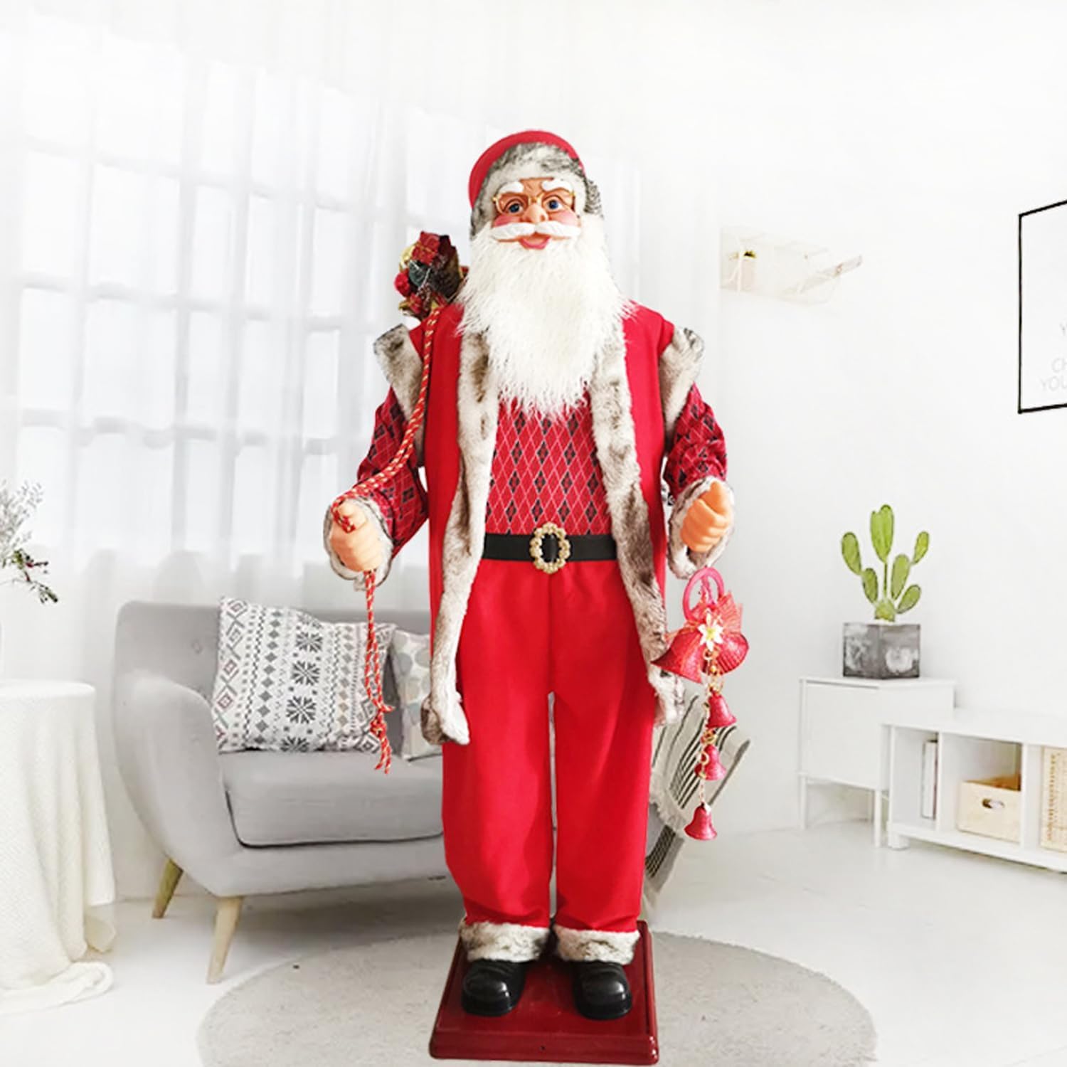 Animated  sing-along with Santa  サンタクロース Singing Dancing Santa Claus, Life Size Electric Moving Santa